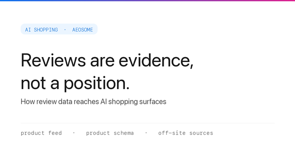 Are Reviews an AI Shopping Ranking Signal?