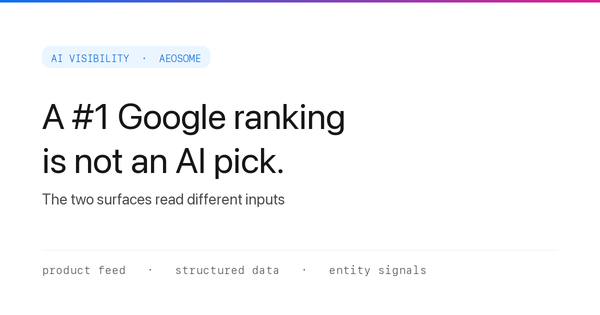 Strong Google Rankings, Invisible in AI: Why Ranking Signals Don't Transfer